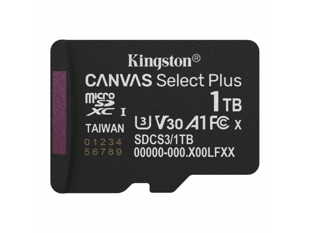 MicroSD kartica KINGSTON Canvas Select Plus G3 150R A1 V30 (1TB, 150 MB/s, A1, V30)-0